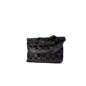 Coach Tote Black Handbag Nylon Zip Tote
